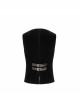 Front Metal Retro Button Back Waist Metal Hasp Black And Gold Gothic Jacquard Vest