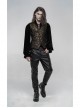 Front Metal Retro Button Back Waist Metal Hasp Black And Gold Gothic Jacquard Vest