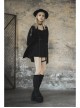 Steam Punk Feamel Casual Black Strap Metal Buckle Dress