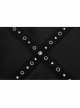 Steam Punk Feamel Casual Black Strap Metal Buckle Dress