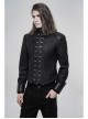 High Collar Front Metal Rivet Long Sleeve Black Punk Short Coat