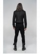 High Collar Front Metal Rivet Long Sleeve Black Punk Short Coat