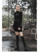 Steam Punk Female Metal Zipper PU Leather Belt Skirt