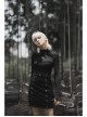 Steam Punk Female Metal Zipper PU Leather Belt Skirt