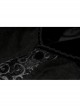 Front Button Splice Jacquard Swallowtail Hem Black Gothic Striped Velvet Mid-Length Vest