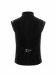 High Collar Front Zipper Back Waist Metal Hasp Black Gothic Weft Velvet Vest