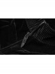 High Collar Front Zipper Back Waist Metal Hasp Black Gothic Weft Velvet Vest