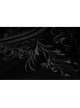 High Collar Front Chest Embroidery Long Sleeve Button Cuff Black Gothic Jacquard Coat