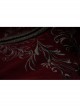 High Collar Front Chest Embroidery Long Sleeve Button Cuff Wine Red Gothic Jacquard Coat
