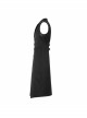 Shoulder Rivet Leather Loop Front Metal Hasp Black Punk Jacquard Vest