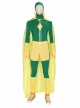 Wanda Vision Vision Green Bodysuit Yellow Cloak Halloween Cosplay Costume Set