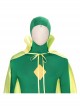 Wanda Vision Vision Green Bodysuit Yellow Cloak Halloween Cosplay Costume Set