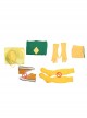 Wanda Vision Vision Green Bodysuit Yellow Cloak Halloween Cosplay Costume Set