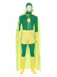 Wanda Vision Vision Green Bodysuit Yellow Cloak Halloween Cosplay Costume Set
