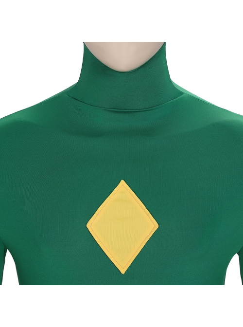 Wanda Vision Vision Green Bodysuit Yellow Cloak Halloween Cosplay Costume Set