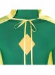 Wanda Vision Vision Green Bodysuit Yellow Cloak Halloween Cosplay Costume Set