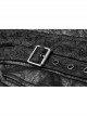 Small Fly Shoulder Front Chest Metal Retro Button Black Punk Three-Dimensional Jacquard Waistcoat