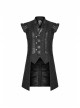 Small Fly Shoulder Front Chest Metal Retro Button Black Punk Three-Dimensional Jacquard Waistcoat