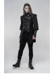 Small Fly Shoulder Front Chest Metal Retro Button Black Punk Three-Dimensional Jacquard Waistcoat