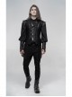 Small Fly Shoulder Front Chest Metal Retro Button Black Punk Three-Dimensional Jacquard Waistcoat