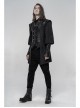 Small Fly Shoulder Front Chest Metal Retro Button Black Punk Three-Dimensional Jacquard Waistcoat