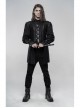 Small Fly Shoulder Front Chest Metal Retro Button Black Punk Three-Dimensional Jacquard Waistcoat