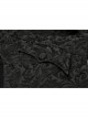 Stand-Up Collar Front Chest Button Long Sleeve Slit Dovetail Hem Black Gothic Retro Jacquard Jacket