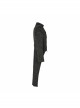 Stand-Up Collar Front Chest Button Long Sleeve Slit Dovetail Hem Black Gothic Retro Jacquard Jacket