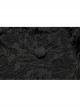 Stand-Up Collar Front Chest Button Long Sleeve Slit Dovetail Hem Black Gothic Retro Jacquard Jacket