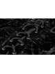 V-Neck Lace-Up Front Chest Frill Lantern Sleeve Lace Cuff Black Gothic Velvet Shirt