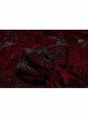 V-Neck Lace-Up Front Chest Frill Lantern Sleeve Lace Cuff Wine Red Gothic Velvet Shirt