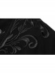 High Collar Front Chest Embroidery Metal Retro Button Long Sleeve Black Gothic Velveteen Jacket