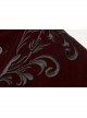 High Collar Front Chest Embroidery Metal Retro Button Long Sleeve Wine Red Gothic Velveteen Jacket