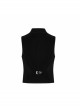 Embroidery Collar Front Button Back Waist Metal Hasp Black Gothic Velveteen Vest