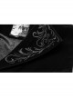 Embroidery Collar Front Button Back Waist Metal Hasp Black Gothic Velveteen Vest