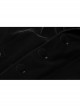 Embroidery Collar Front Button Back Waist Metal Hasp Black Gothic Velveteen Vest