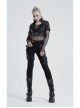 Stand-Up Collar Meat Rivet Decoration Black Punk Short Little Jacket