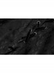 Black Front Metal Eyelets Lace-Up Long Sleeve Metal Carving Buckle Cuff Gothic Jacquard Shirt