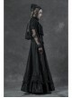 Black Metal Buckle Long Sleeve Thorn Lace Webbing Cuff Gothic Lace Short Coat