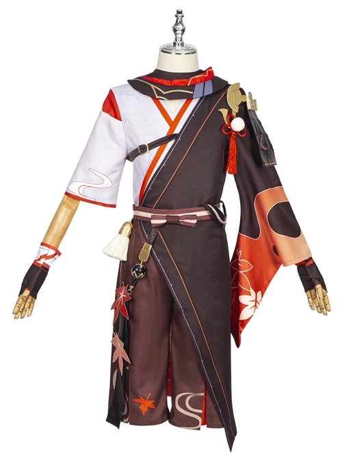 Genshin Impact Kaedehara Kazuha Halloween Cosplay Costume Upgrade Version Full Set