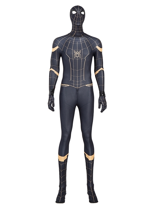 Spider-Man No Way Home Spider-Man Black Battle Suit Halloween Cosplay Costume Full Set