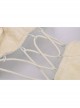 High Collar Front Chest Hollow-Out Lace-Up Frill Metal Retro Button Long Sleeve Lace Cuff White Punk Blouse