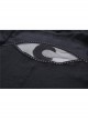 Black Long Sleeve Burr Cuff Irregular Splice Mesh Hem Punk Hooded Long Coat