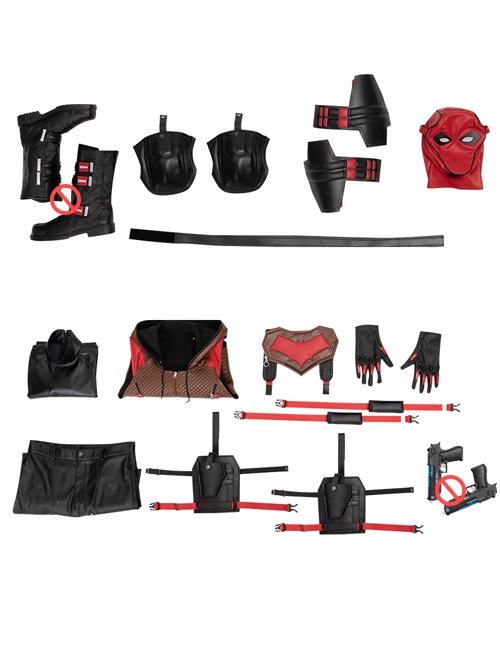 Game Batman Gotham Knights Red Hood Jason Todd Halloween Cosplay Costume Set
