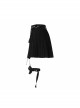 Steam Punk Female Black Bag Stitching Pleated Skirt
