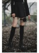 Steam Punk Female Black Bag Stitching Pleated Skirt
