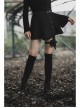 Steam Punk Female Black Bag Stitching Pleated Skirt