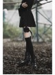 Steam Punk Female Black Bag Stitching Pleated Skirt