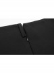 Steam Punk Female Casual Black Metal Buckle Pleated Skirt