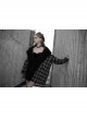 Steam Punk Female Black Velvet Close Fitting Strap Dress